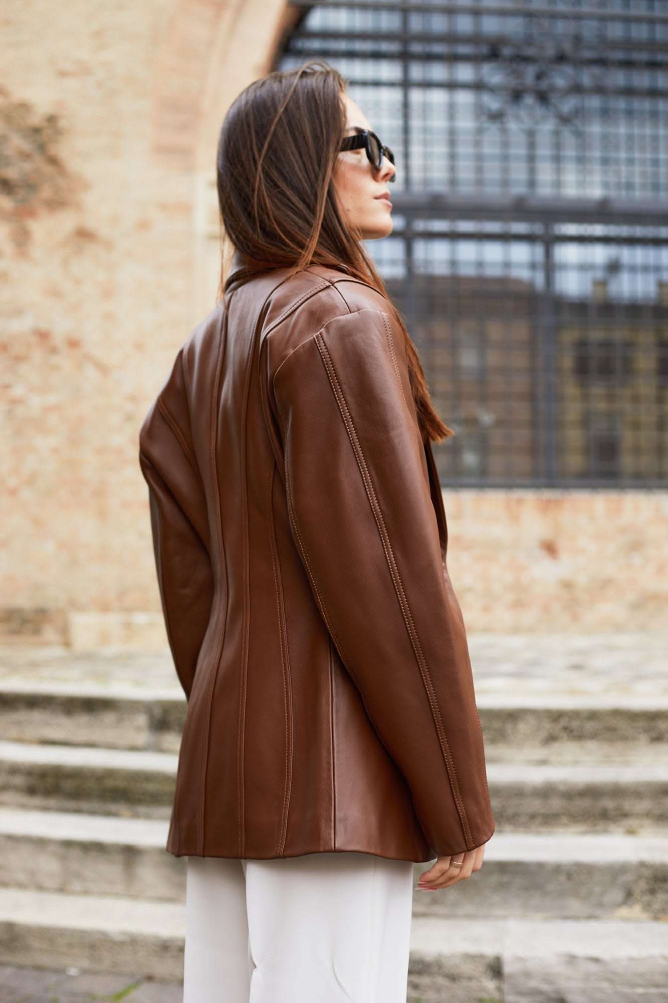 Leather blazer - 70 cm