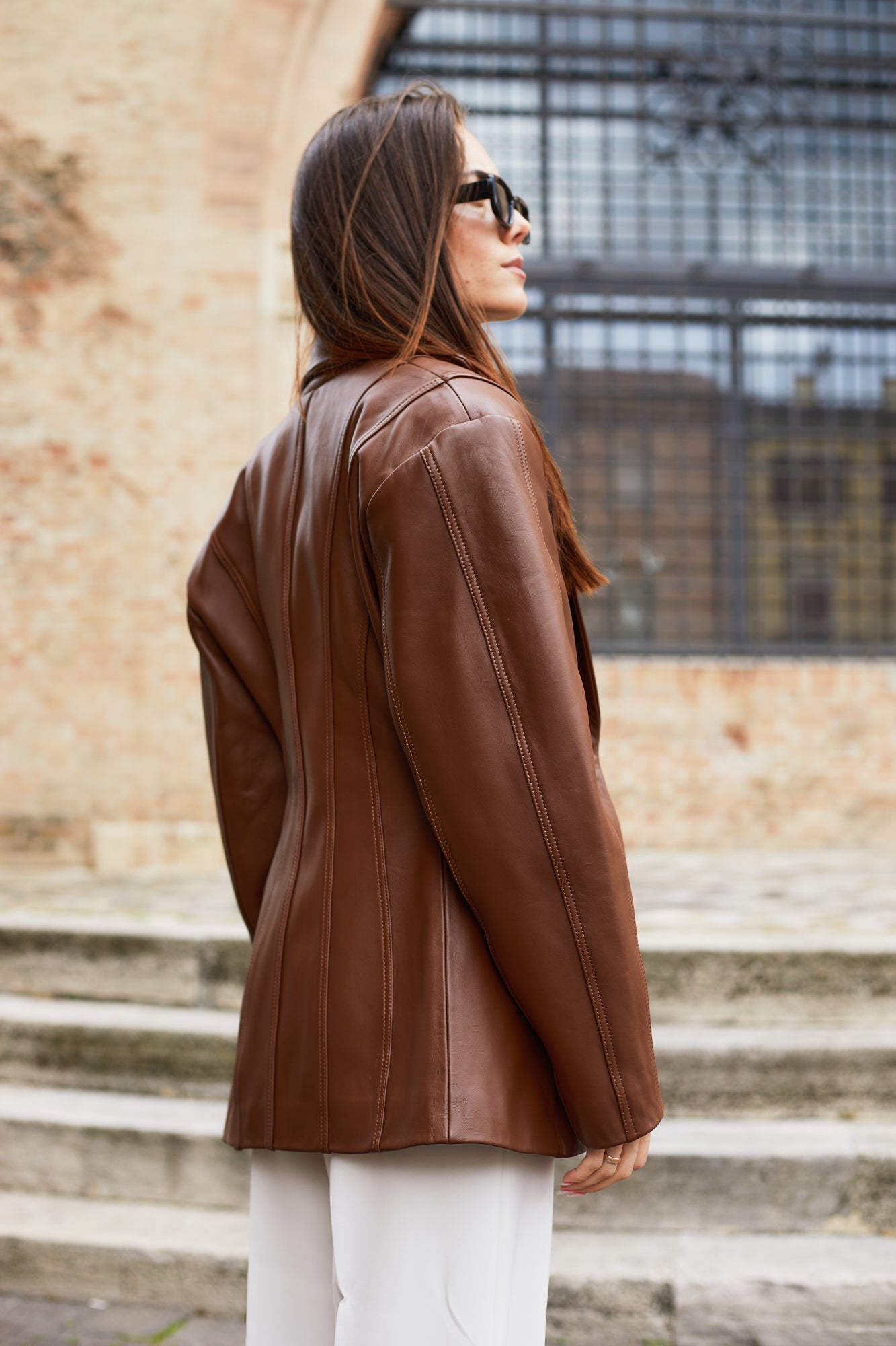 Leather blazer - 70 cm