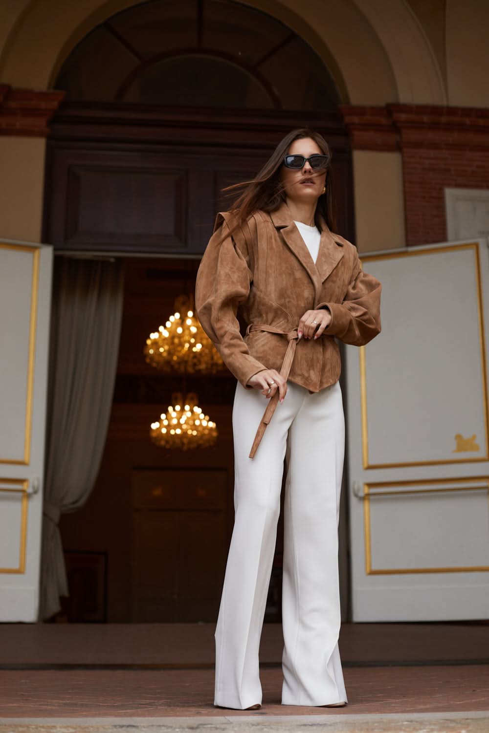 Giacca di camoscio 60 cm