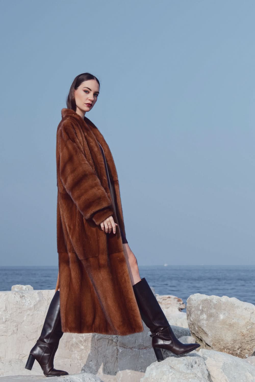 Manteau de vison | 125 cm